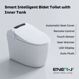 Smart Bidet and Toilet for Bathroom with Inner Tank, Touch Sensor, Spray, Seat Warmer, Auto Flush & More