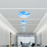 Surface mounted SKY LED Ceiling Light, 2D Printed SKY Light Shade, Power: 24W, Size: 300mm, 6500K, IP20