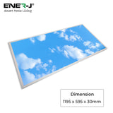 Pack of 2 LED Backlit Panel with 2D Sky Picture 60W 1195x595 mm