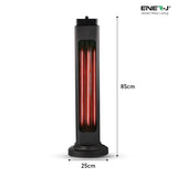 ENERJ Portable Infrared Heater, 600W & 1200W Dual Mode Infrared Heater with Carbon Heating Element, Heater for Home and Office, Energy Efficient