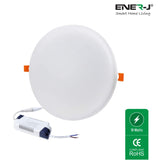 Pack of 4 18W Frameless Recessed-Surface Super LED Panel Downlights, 6000K, 105mm, Round, 2 Years Warranty