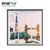 Window Style LED Panel Set of 2, 120x60 cms, Surface Mounted, London Skyline Design, 6000k for Office, Meeting Room, Foyer or Waiting Room