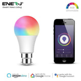 9W Smart Colour Changing Light Bulb, B22 RGB CCT Colour Changing Bulbs, Bluetooth APP Control LED Bulbs Bayonet, WiFi Dimmable, Mood Light for Room Decor & Party (Pack of 3)