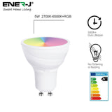 5W Smart Colour Changing Light Bulb, GU10 RGB CCT Colour Changing Bulbs,  Bluetooth APP Control LED Bulbs, WiFi Dimmable RGB and White Light, Mood Light for Room Decor & Party (Pack of 3)