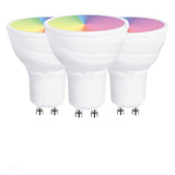 3 Pack Smart WiFi GU10 LED Lamp Light Bulbs 5W, RGB+W+WW, Dimmable - ENER-J Smart Home