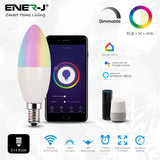 4.5W Smart Colour Changing Light Bulb E14 RGB CCT Colour Changing Bulbs,  Bluetooth APP Control LED Bulbs, WiFi Dimmable RGB and White Light, Mood Light for Room Decor & Party (Pack of 3)