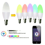 4.5W Smart Colour Changing Light Bulb E14 RGB CCT Colour Changing Bulbs,  Bluetooth APP Control LED Bulbs, WiFi Dimmable RGB and White Light, Mood Light for Room Decor & Party (Pack of 3)