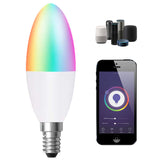 4.5W Smart Colour Changing Light Bulb E14 RGB CCT Colour Changing Bulbs,  Bluetooth APP Control LED Bulbs, WiFi Dimmable RGB and White Light, Mood Light for Room Decor & Party (Pack of 3)