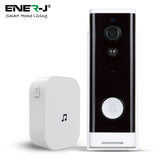 ENERJ Smart Wireless Doorbell with Chime Full HD, WiFi, Security Camera with Motion Detection, Night Vision, Two Way Audio Night Vision & PIR Motion