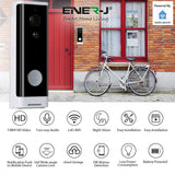 ENERJ Smart Wireless Doorbell with Chime Full HD, WiFi, Security Camera with Motion Detection, Night Vision, Two Way Audio Night Vision & PIR Motion