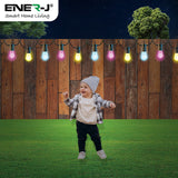 WiFi Outdoor LED String Light Kit, 7.6m with 12 Smart Lamps, IP65, RGB & Warm White, APP & Voice Control