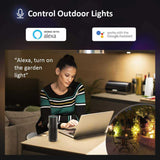 16W Smart WiFi LED Floodlight, RGB+CCT Changing, APP & Voice Control, Compatible with Amazon Alexa & Google Home