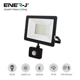 30W PIR Light, Security Lights with Motion Sensor, Super Bright 2400Lumen LED Sensor Flood Lights Outdoor 6000K, IP65 Waterproof