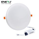 Pack of 4 18W Frameless Recessed-Surface Super LED Panel Downlights, 6000K, 105mm, Round, 2 Years Warranty